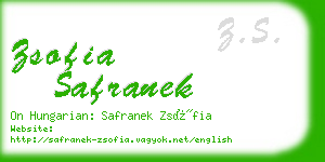 zsofia safranek business card